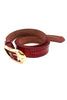 Ruby Red Leather Belt