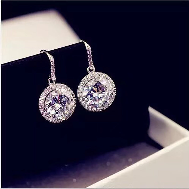 simple large crystal earrings