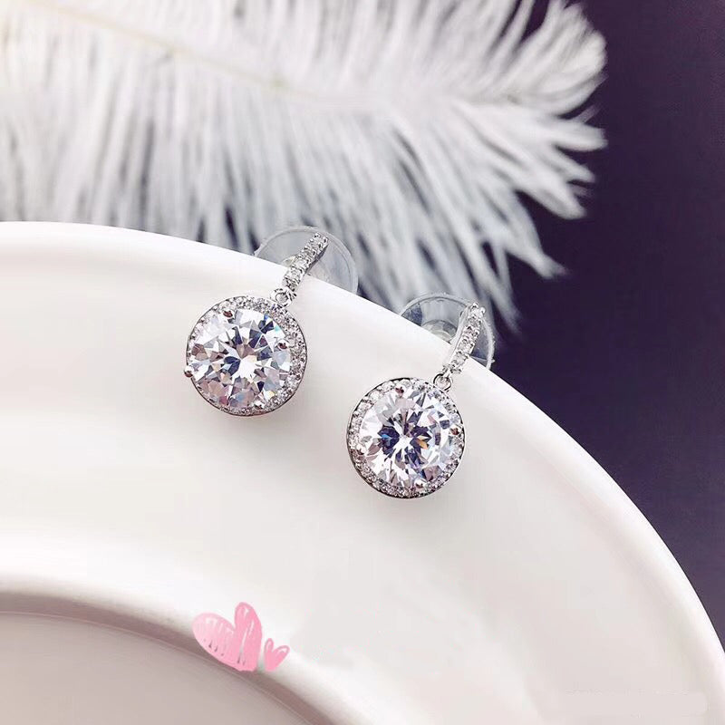 simple large crystal earrings