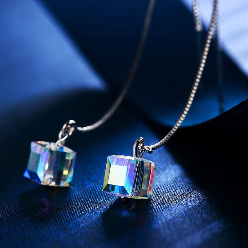 swarovski square crystal earrings