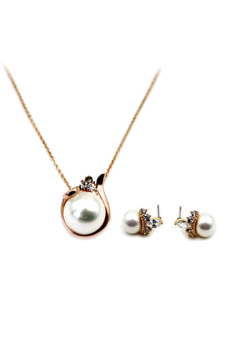 delicate blue eyes crystal swan necklace bracelet set