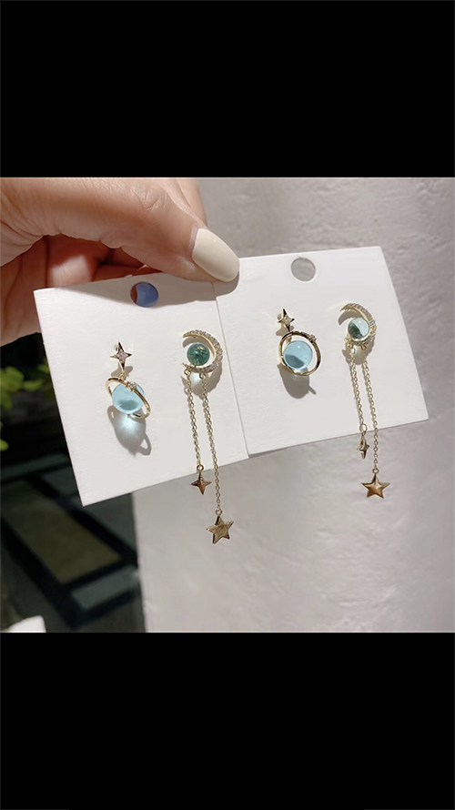 Fashion Moon Planet Earrings