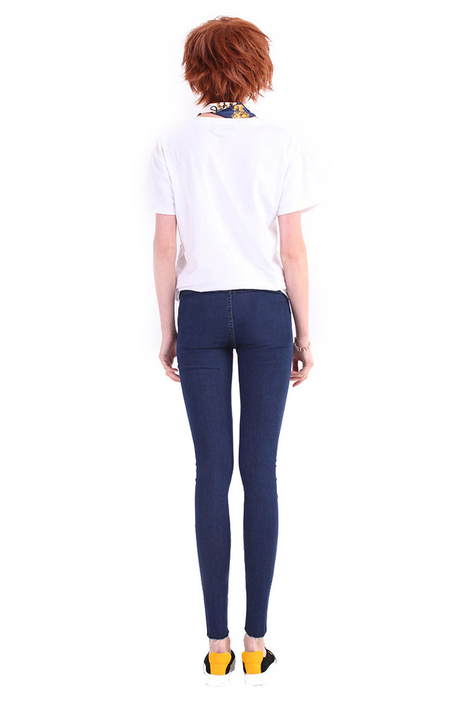 Slim thin stretch jeans denim