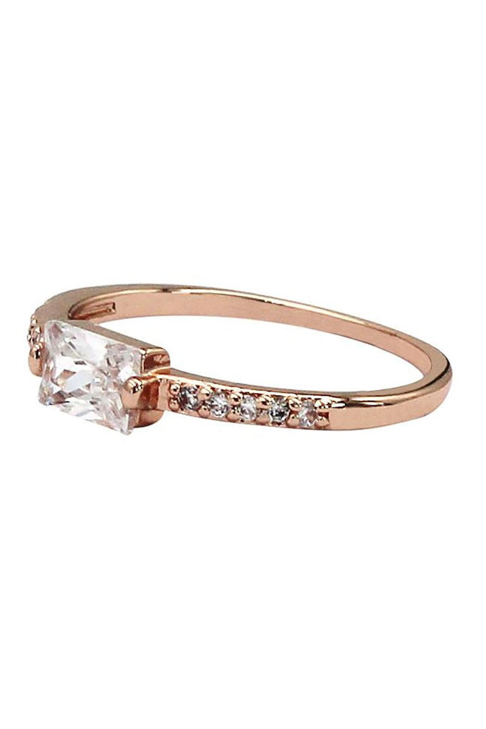 simple sidelong crystal ring