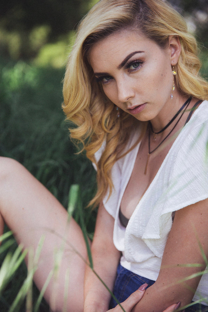 crystal wire earrings