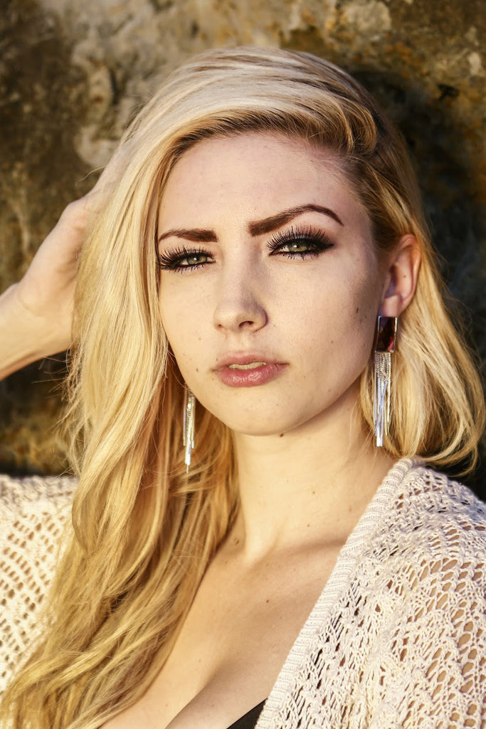 Elegant fashion gem crystal earrings