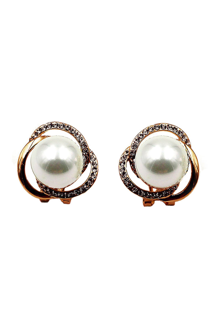 Noble Round pearl Earrings necklace set