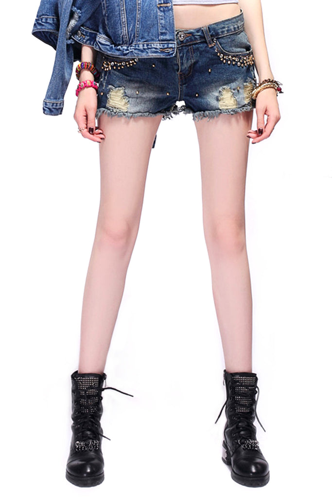 Gold Stud Hole Leisure Shorts