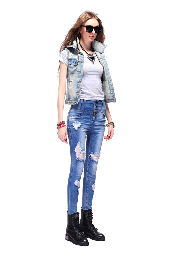 Tall waist skinny jeans