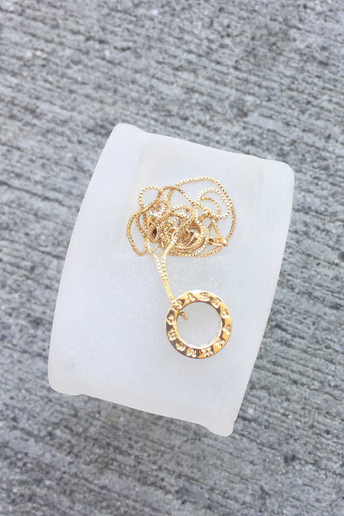 Circle crystal necklace