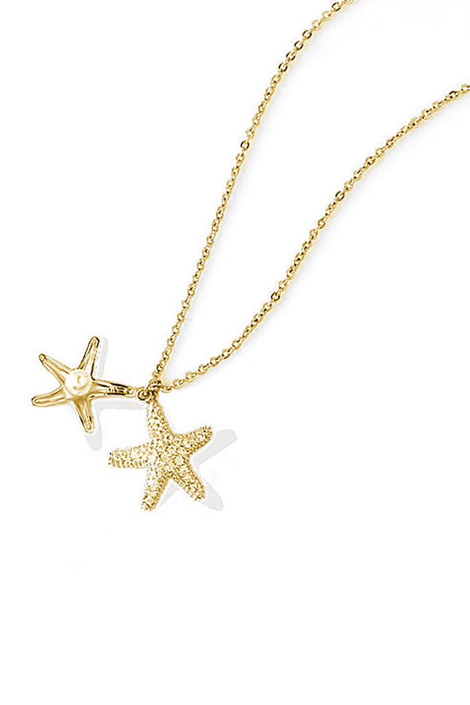 fashion starfish pearl necklace earrings set