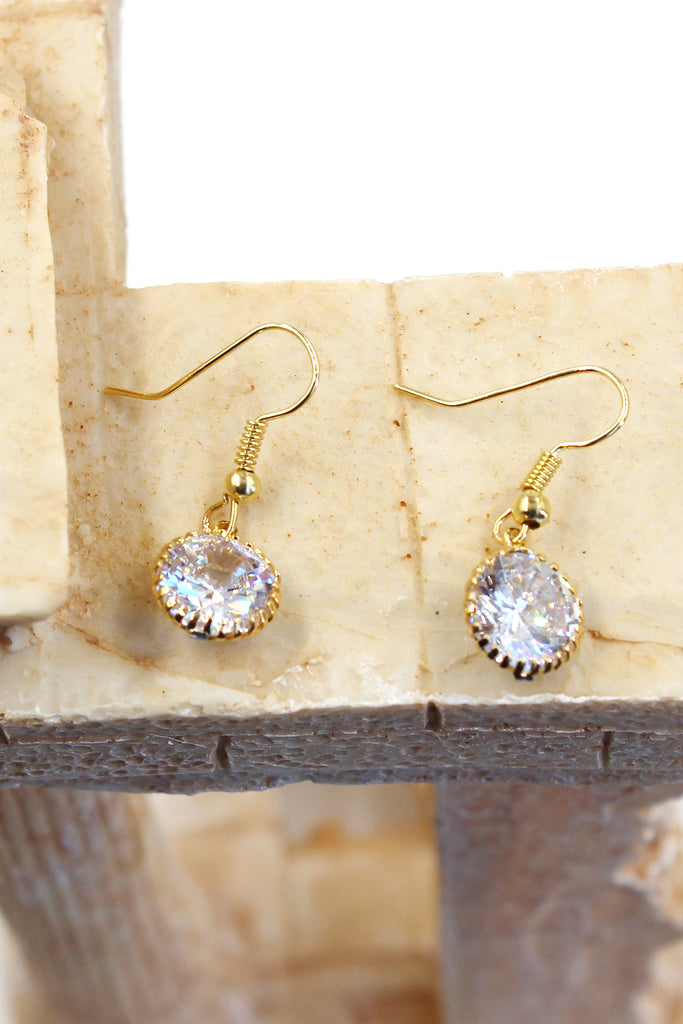 fine small pendant crystal earrings