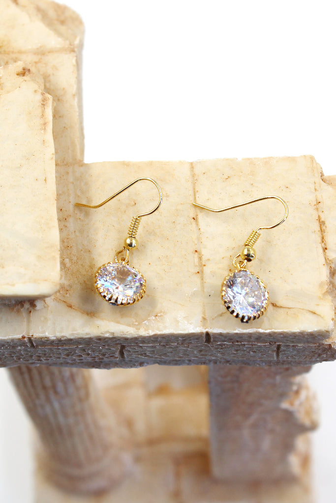 fine small pendant crystal earrings