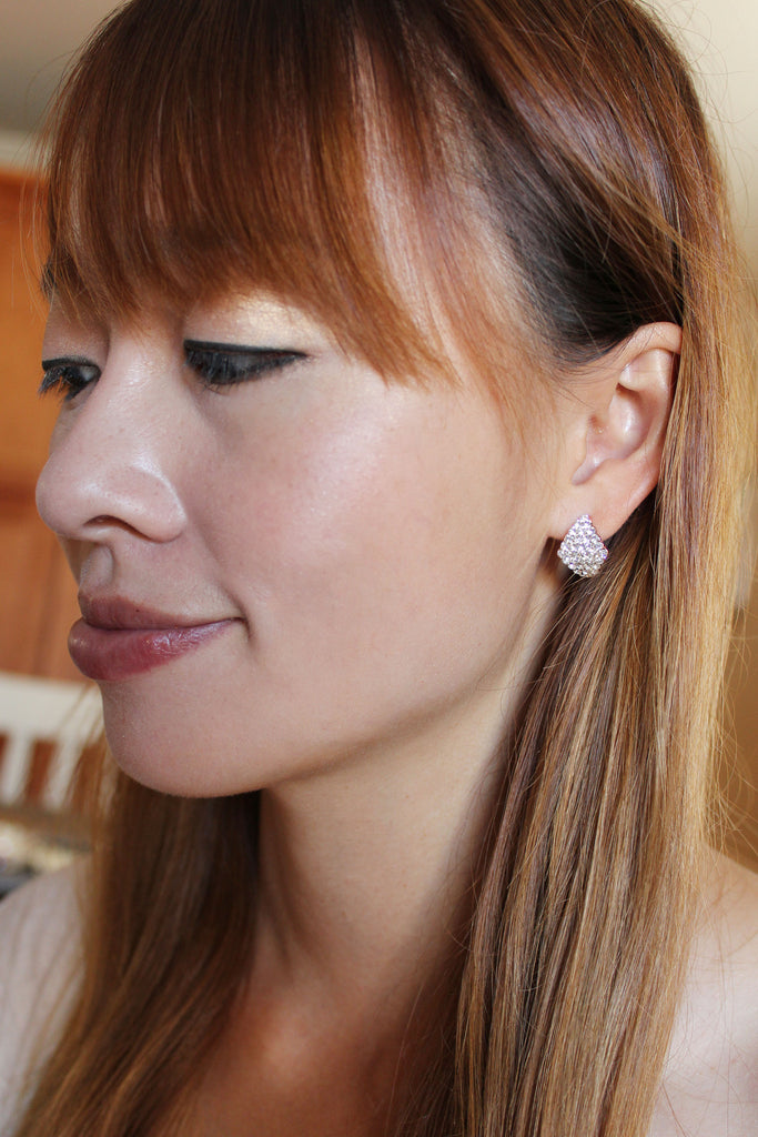 Rhombic crystal earrings
