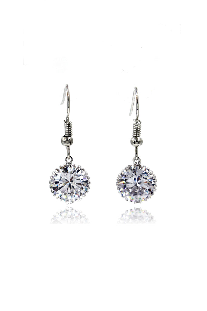 elegant shiny crystal necklace earrings set
