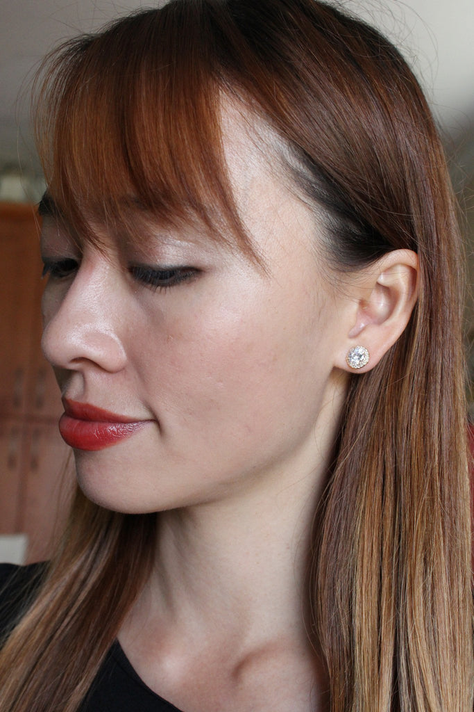 fashion pendant crystal earrings necklace set