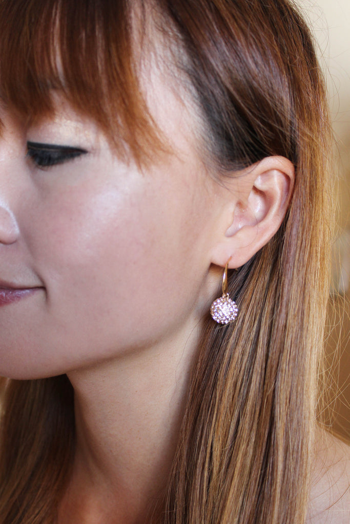 Fashion ball crystal earrings