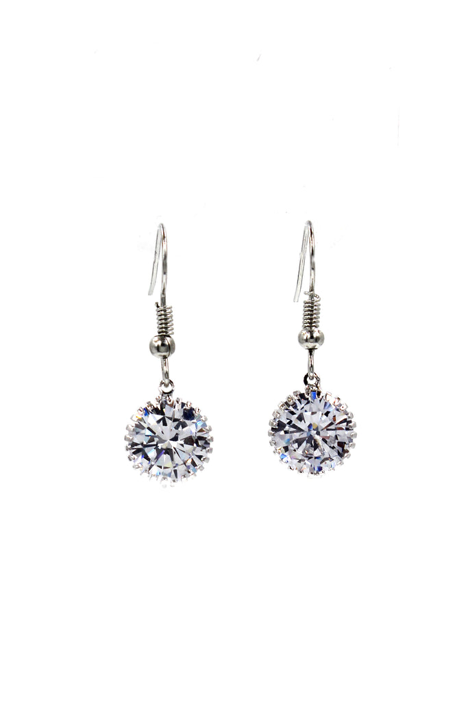 fine small pendant crystal earrings