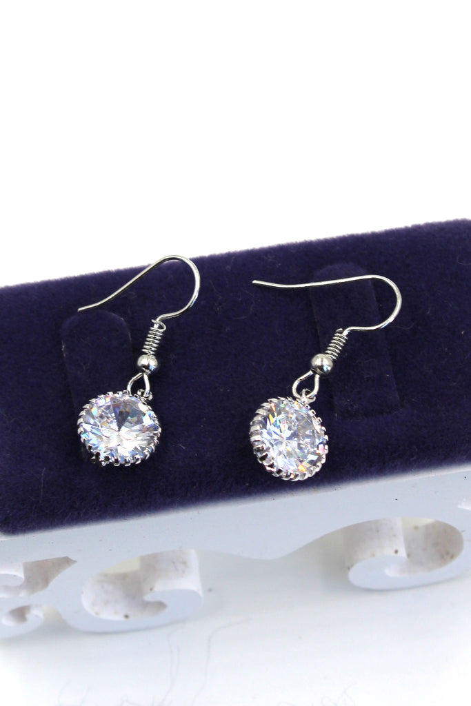 fine small pendant crystal earrings