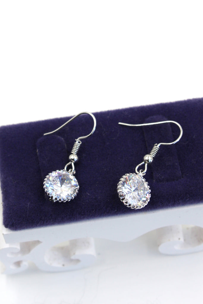 fine small pendant crystal earrings