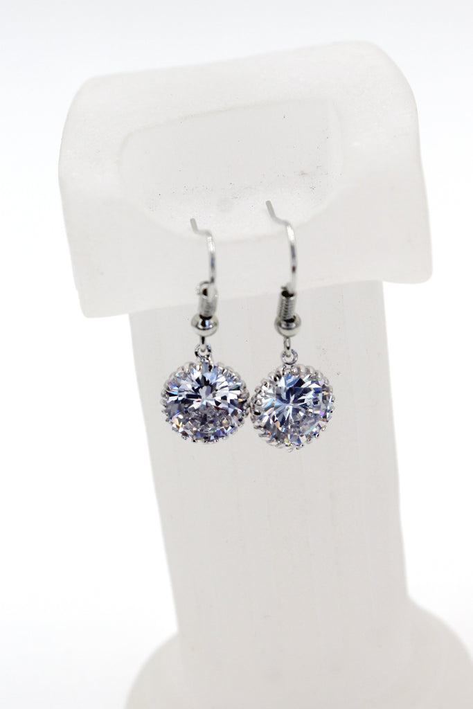 fine small pendant crystal earrings
