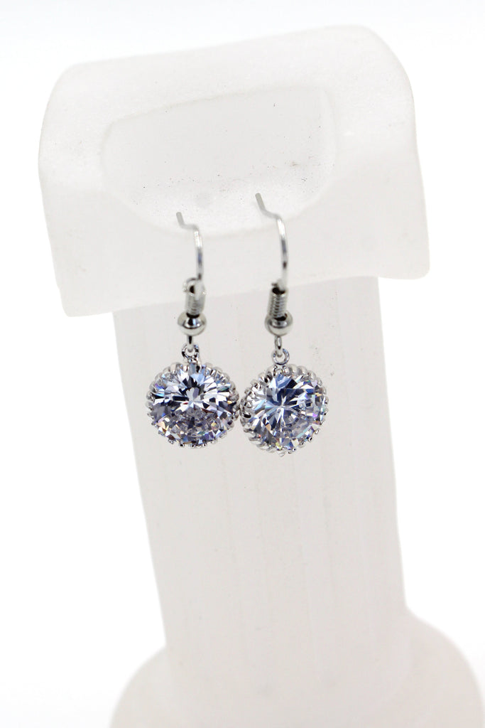 elegant shiny crystal necklace earrings set