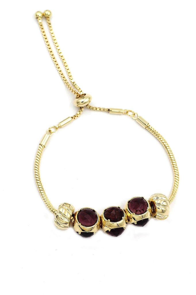 beautiful deep purple crystal bracelet