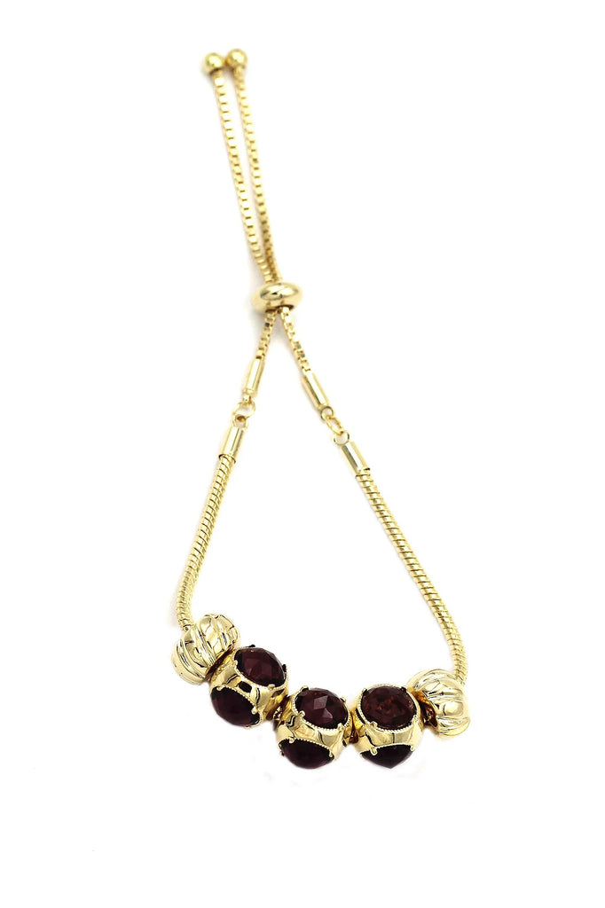 beautiful deep purple crystal bracelet