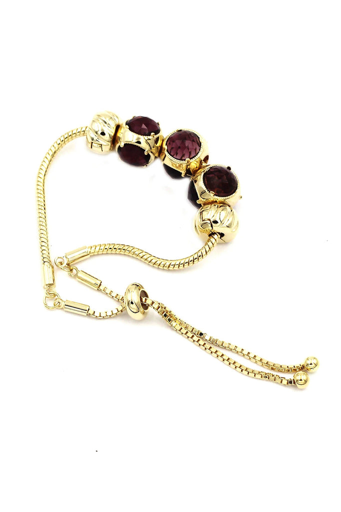 beautiful deep purple crystal bracelet