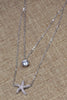 duplexes mini starfish crystal necklace