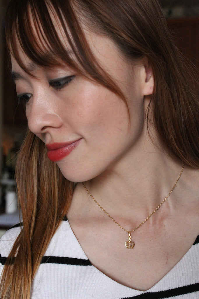 fashion crystal crown necklace bracelet set