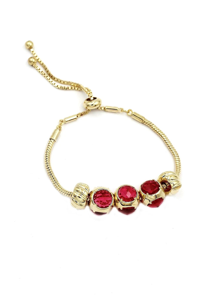 fashion red crystal bracelet earring set