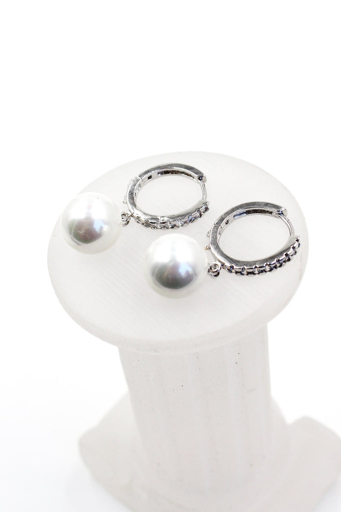 fashion pearl necklace earrings set
