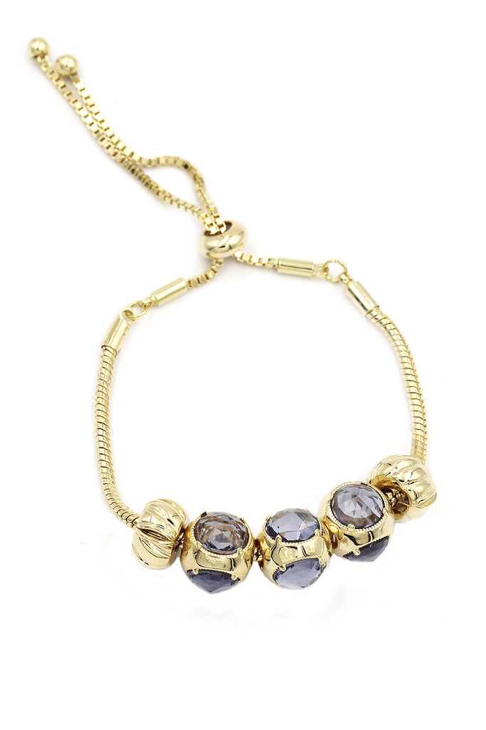 beautiful deep purple crystal bracelet