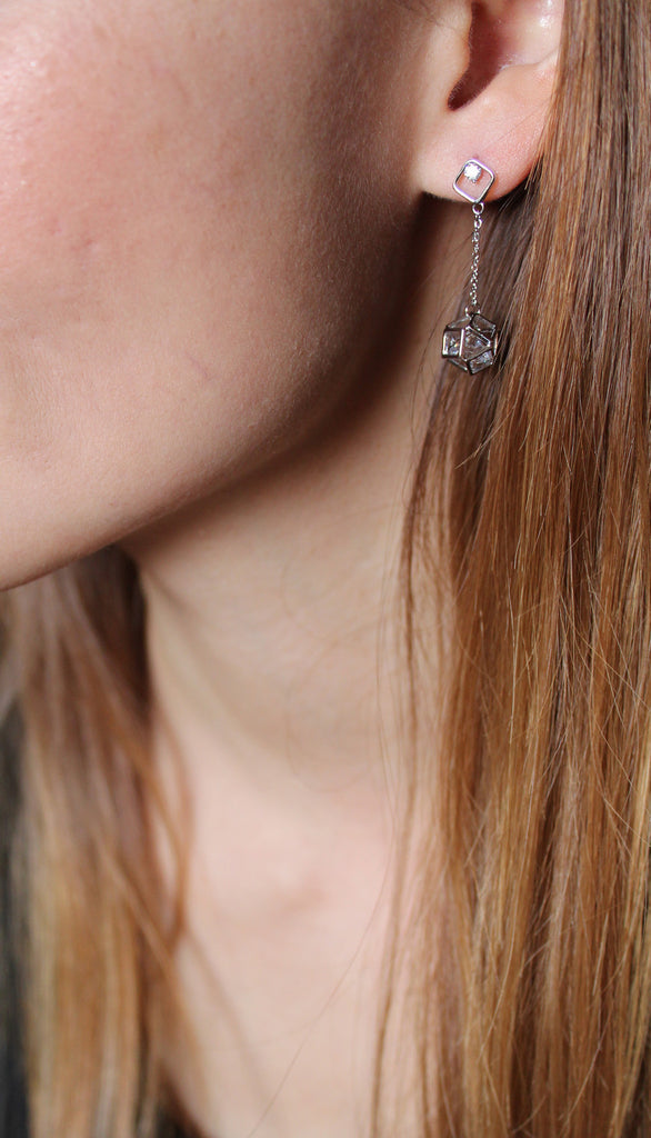 Gold Pendants Crystal Earrings