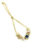 blue shiny crystal bracelet earring set