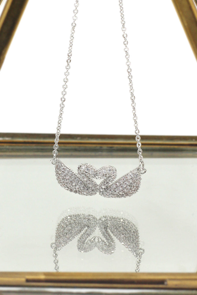 double swan bracelet necklace two piece set