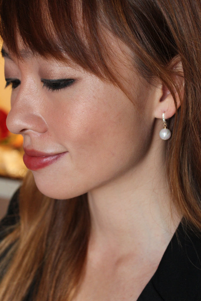 fashion pearl necklace earrings set