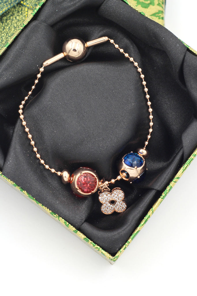 four-leaf clover crystal bracelet