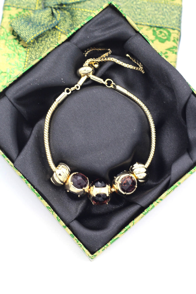 beautiful deep purple crystal bracelet