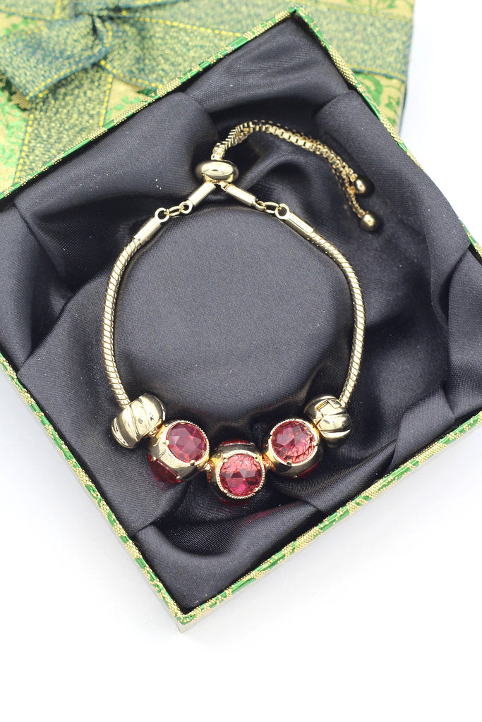 beautiful deep purple crystal bracelet