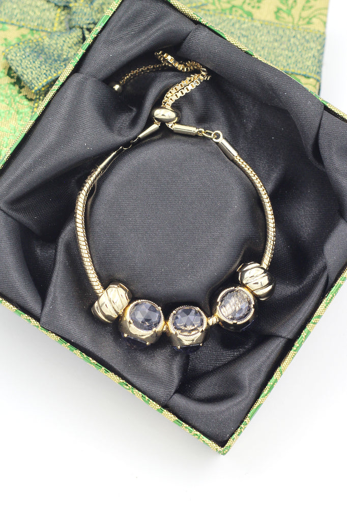 beautiful deep purple crystal bracelet