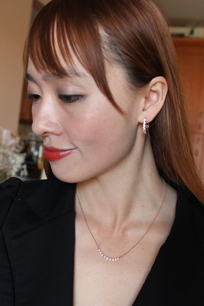 fashion golden circle ring earrings set