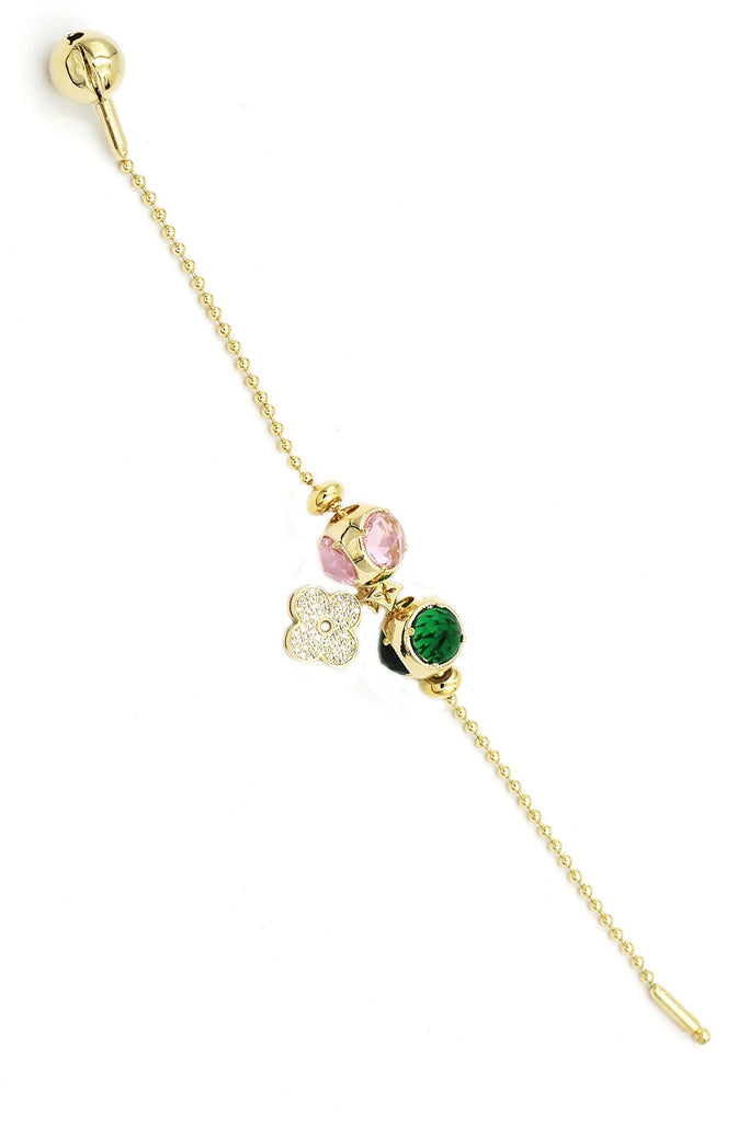 green crystal earring bracelet set