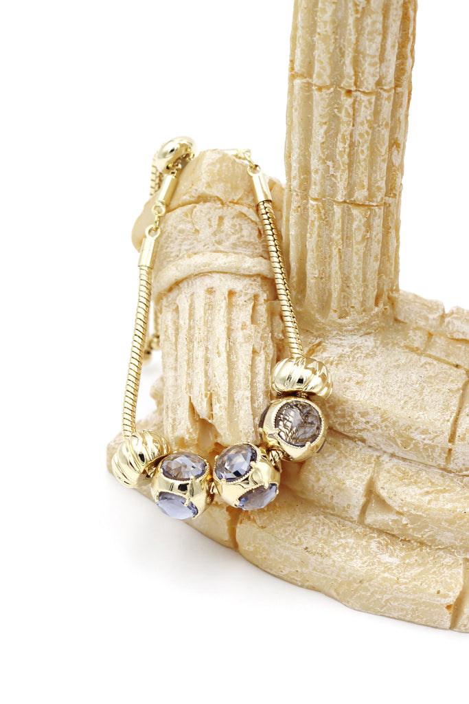 beautiful deep purple crystal bracelet