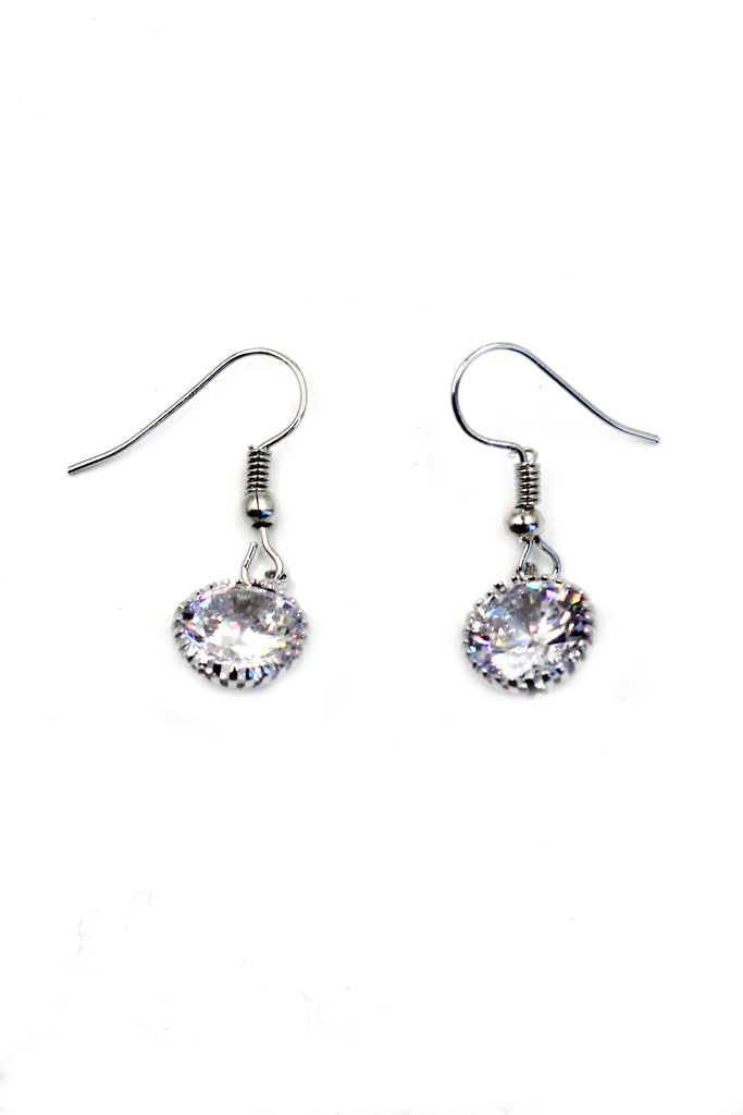 fine small pendant crystal earrings
