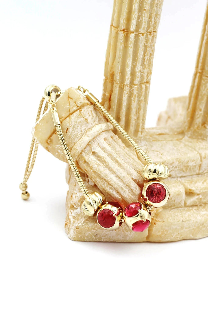 fashion red crystal bracelet earring set