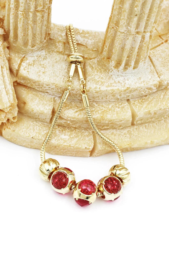 fashion red crystal bracelet earring set