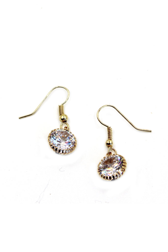fine small pendant crystal earrings