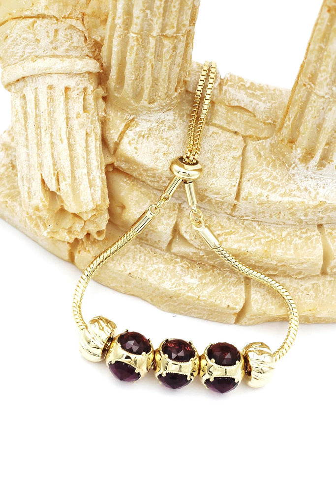beautiful deep purple crystal bracelet